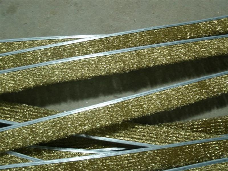 鋼帶鋼絲條刷（鍍銅鋼絲，厚度3到8mm不等）